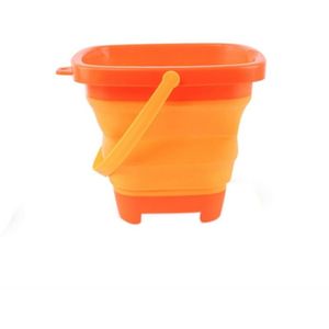 3 STKS buiten strand spelen water speelgoed multifunctionele telescopische vouw emmer  capaciteit: 2.5 L (oranje)