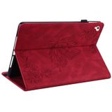 Butterfly Flower Embossed Leather Tablet Case For iPad 9.7 inch 2017 / 2018(Red)