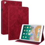 Butterfly Flower Embossed Leather Tablet Case For iPad 9.7 inch 2017 / 2018(Red)