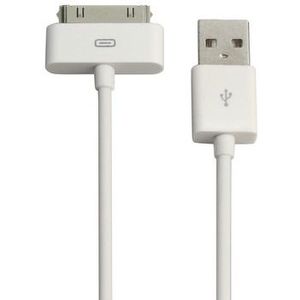 USB-kabel voor nieuwe iPad (iPad 3) / iPad 2 / iPad  iPhone 4 & 4S  iPhone 3 g / 3G  iPod touch  lengte: 1m(White)
