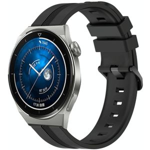 Voor Huawei Watch GT3 Pro 43 mm 20 mm concave gestreepte siliconen horlogeband