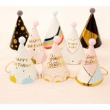 10 PCS Kinderen Volwassen verjaardagsfeestje Hoed Bont Bal Verjaardag Paper Hat (Polygon Love Heart)