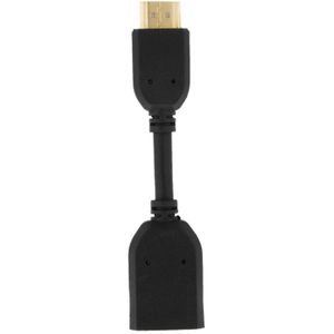 HDMI 19 Pin mannetje naar HDMI 19 Pin vrouwtje Connector Adapter kabel  Kabel lengte: 10cm (zwart)