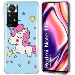 For Xiaomi Redmi Note 11 Global Luminous TPU Protective Phone Case(Star Unicorn)