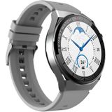 GW69 Plus Smart Watch  ondersteuning voor BT-oproep / hartslag / bloeddruk / bloedzuurstof (zilver + siliconen band grijs)