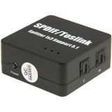 SPDIF / TOSLINK Power Adapter digitale optische Audio Splitter versterker 1 x 3 ondersteunt 5.1