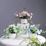 Smeedijzeren draagbare frame Hydrangea bloempot decoratie ornamenten Home studie Office bruiloft decoratie (elegant wit)