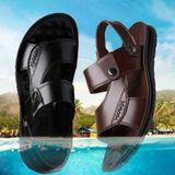 Antislip buitenkleding Dual-gebruik Sandalen Slippers Mannen Casual Strandschoenen  Afmeting: 43 (Koffiebruin)