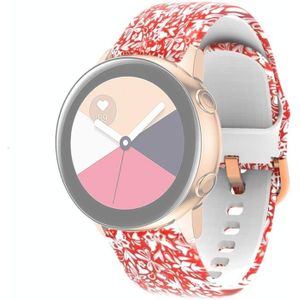 Voor Samsung Galaxy Watch 46mm siliconen afdrukken vervanging riem watchband (rode maple leaf)
