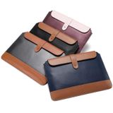 Horizontale Microfiber Kleur Matching Notebook Liner Bag  Stijl: Liner Bag + Power Bag (grijs + bruin)  Toepasselijk model: 14-15.4 inch