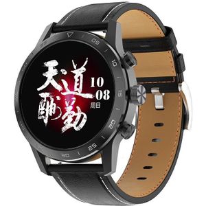 Leen DT70 Analog Digital Dual Display Smart Call Watch (zwart leer)