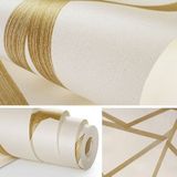 Moderne minimalistische geometrische patroon non-woven behang slaapkamer woonkamer wallpaper (gouden)