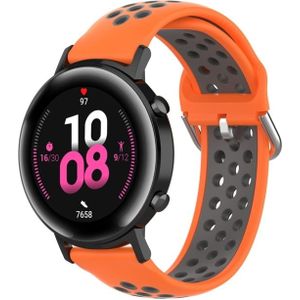 Voor Huawei Watch GT2 42MM 20mm Clasp Two Color Sport Polsband Watchband (Oranje + Grijs)
