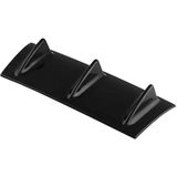 Universele auto Rear Bumper Lip Diffuser 3 Shark Fin stijl zwart ABS  grootte: 35 5 x 30 5 x 15.2 cm