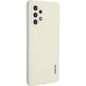 Voor Samsung Galaxy A73 5G Enkay Liquid Silicone Soft Shockproof Phone Case (Beige)