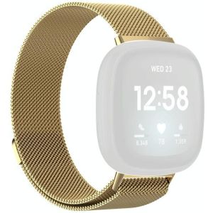Voor Fitbit Versa 3 / Fitbit Magnetic Milano Replacement Strap  Size:Small Code(Golden)