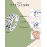 Mode 925 sterling zilver Daisy bloem vinger ringen voor vrouwen bruiloft engagement Jewelry  ring maat: 7