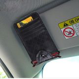 FUDAOCHE Muti-functionele Auto auto zonneklep Sunglass houder Card CD opslag houder zakje Bag(Black)