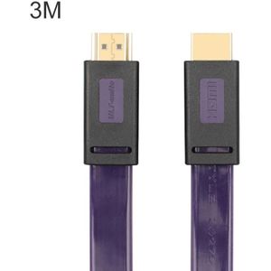 ULT-unite 4K Ultra HD Gold-plated HDMI to HDMI Flat Cable  Cable Length:3m(Transparent Purple)