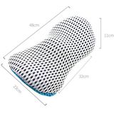 Auto Supplies Lumbale Ondersteuning Memory Foam Auto Rugleuning Lumbale Kussen Seat Cushion Lumbale Kussen  Kleur: Crystal Fluwelen Lichtgrijs