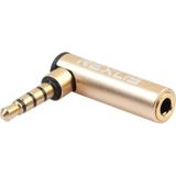 REXLIS BK3567 3.5mm Male + 3 5 mm vrouwelijke L-vormige 90 graden elleboog-vergulde Plug goud Audio Interface extensie Adapter voor 3 5 mm Interface apparaten  ondersteuning koptelefoon met microfoon