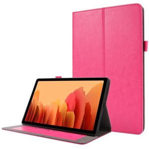 Voor Samsung Galaxy Tab A7 (2020) Crazy Horse Texture Horizontale Flip Lederen case met 2-vouwbare Holder & Card Slot (Rose Red)