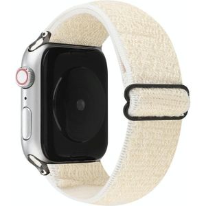 Solid Color nylon horlogeband voor Apple Watch Series 6 & SE & 5 & 4 44mm / 3 & 2 & 1 42mm(wit)