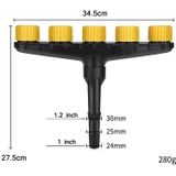 DKSSQ Tuinieren Watering Sprinkler Nozzle  Specificatie: 5 Hoofd met 1 inch / 1 2 inch-interface