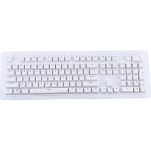 104 toetsen Double Shot PBT Backlit Keycaps voor mechanisch toetsenbord (wit)