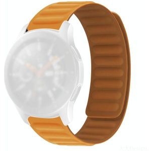 Siliconen magnetische horlogeband voor Huawei GT 2 42mm (oranje geel)