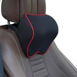 Auto Hoofdsteun Kussen Neck Pillow Car Memory Foam Cervical Pillow Interieur Supplies (Black Red Edge)