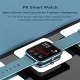 P8 1 4 inch kleurenscherm Smart Watch IPX7 Waterproof  Support Call Reminder /Hartslagmonitoring/Slaapbewaking/Bloeddrukbewaking/Bloedzuurstofmonitoring (Goud)