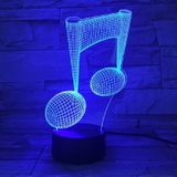 Muziek Opmerking 3D visuele licht Touch kleurrijke veranderende decoratieve tafel lamp LED nachtlampje