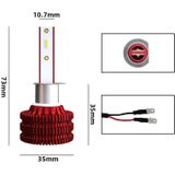 2 stuks KINGSOFE K5 H1 DC9-36V/18W/2000LM/6000K IP68 auto LED koplamp lampen (koel wit)