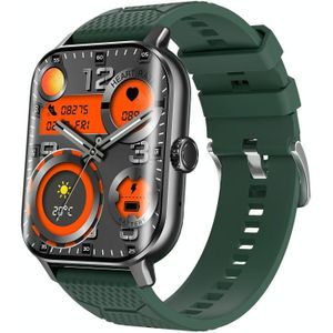 F12 2 02 inch gebogen scherm Smart Watch ondersteunt spraakoproep / bloedsuikerdetectie (zwart + groen)