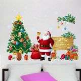 Kerstboom Santa Claus woonkamer slaapkamer verwisselbare muur sticker Decoretion