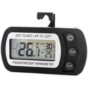 2 stks digitale LCD thermometer koelkast temperatuur sensor vriezer thermometer (zwart)