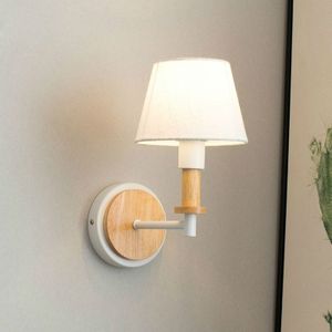 E27 LED Bedside gangpad creatieve persoonlijkheid houten wand lamp  stroombron: met LED wit licht 5W (wit)