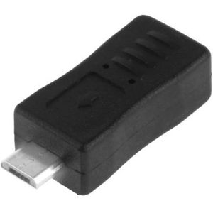 USB 2.0 Micro USB mannetje naar vrouwtje Adapter voor Samsung Galaxy S IV / i9500 / S III / i9300(zwart)