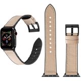 Effen kleur TPU + roestvrijstalen horlogeband voor Apple Watch Series 3 & 2 & 1 42mm (grijs)