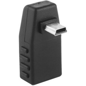 90 Graden Mini USB mannetje naar USB 2.0 A vrouwtje Adapter