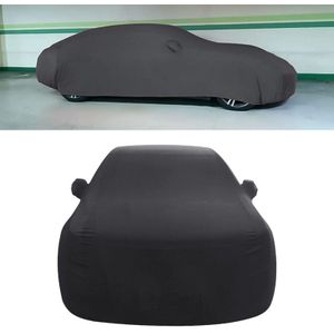 Anti-stof anti-UV warmte-isolerende elastische kracht katoen auto cover voor sedan auto  maat: S  4 3 m ~ 4.65 m (zwart)