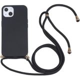 Tarwestro-materiaal + TPU-schokbestendig telefoonhoesje met nekkoord voor iPhone 14 Max