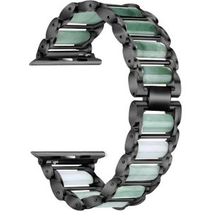 Emerald roestvrijstalen horlogeband voor Apple Watch Series 6  SE & 5 & 4 40 mm / 3  2 en 1 38 mm (zwart)