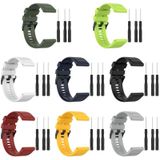 Voor Garmin Descent MK 2i 26mm Horizontale Textuur Siliconen Horlogeband met Removal Tool (Wit)