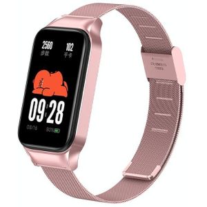 Voor Redmi Band 2 Milanese gesp metalen horlogeband (roze roze)