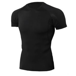 Heren strakke pasvorm  korte mouwen  rekbare en sneldrogende fitnesskleding  maat: S (TD85 geheel zwart)