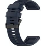 Voor Garmin Fenix 5 22mm Horizontale Textuur Siliconen Horlogeband met Removal Tool (Marineblauw)