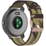 20mm Stripe Weave Nylon Polsband horlogeband voor Garmin Venu  Vivomove 3  Vivoactive 3  Forerunner 245 / 645 (Geel)