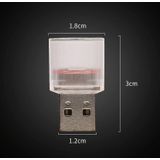 10 stks Auto Decoratieve USB Universele LED-atmosfeerlamp  kleur: wit